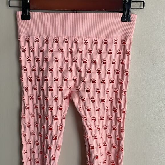 MAISIE WILEN Perforated Leggings Pink - Picture 4 of 16